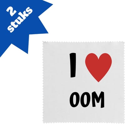 Akyol - i love oom brillendoekjes - Oom - de liefste oom - verjaardag - cadeautje voor oom - oom artikelen - kado - geschenk - 17,8 bij 17,8 cm - 2 stuks