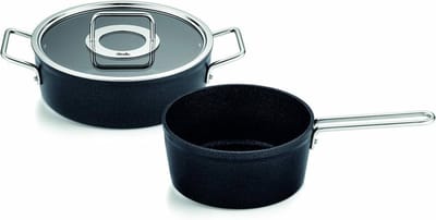 Fissler Adamant - Pannenset met Steelpan - Glazen Deksel - Set van 2