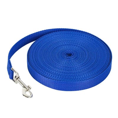 1,5M 1,8M 3M 4,5M 15M 30M Laisse d'entraînement pour chien en nylon Laisse de promenade pour animal de compagnie Long cordon Corde de traction Pour petits et grands chiens Article de laisse (Blue,1.5m) bleu