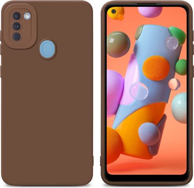 Cadorabo Hoesje geschikt voor Samsung Galaxy A11 / M11 in FLUID BRUIN - Beschermhoes gemaakt van flexibel TPU silicone Cover Fluid Case