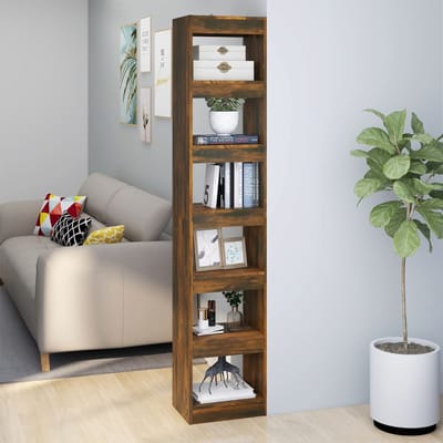 vidaXL - Boekenkast/kamerscherm - 40x30x198 - cm - gerookt - eikenkleurig
