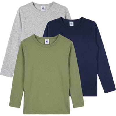 T-Shirt Lange Mouw Petit Bateau TSML X 3