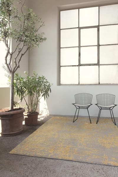 LIGNE PURE Reflect – Vloerkleed – Tapijt – handgeknoopt – wol – eco – modern – Grijs Geel - 170x240