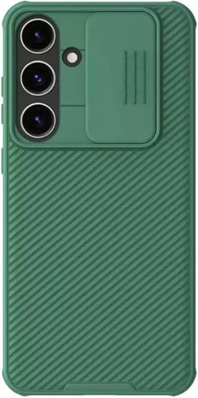 Geschikt voor Nillkin Samsung S24 Plus - Back Cover - CamShield Geschikt voor Mag Hoesje Camera Slider Groen