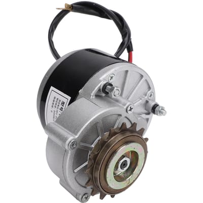 Moteur CC à balais 36V 350W Haute Torsion 3000RPM Engrenage Gauche Moteur Électrique à Balais pour Vélo Électrique Petite Moto gray