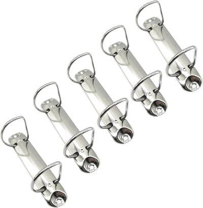 Set van 5 D-vormige 2-Ring Mechanismen voor Mappen, Ideaal voor Documenten en Schoolwerk