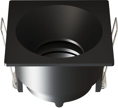 Ledvion – LED Inbouwspot Vierkant 81x81mm – Zwart – Dimbaar – Kantelbaar – GU10 – IP20