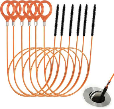 6x Flexibele Afvoer Ontstopper Set (81 cm) - Pijpenreiniger voor Keuken, Douche en Gootsteen