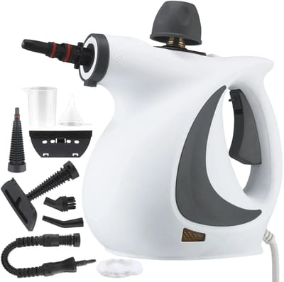 Archi Handstoomreiniger 1050W – Draagbare Stoomreiniger – 3 Bar Hogedruk Stoomreiniger met 350 ml Tank - Wit