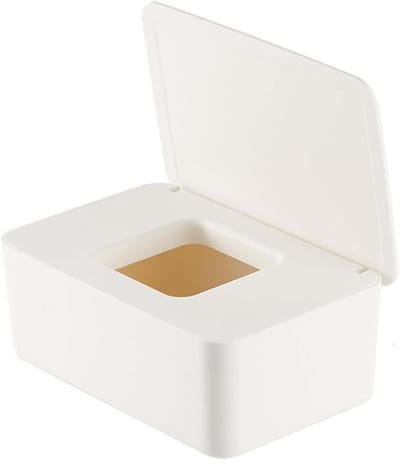 Dispenser Natte Doekjes - Doekjeshouder Vochtige Doekjes - Hygiënisch Werken - Stofdicht Goede Afdichting - 10x25cm - Wit