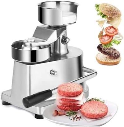 Burger Patty Maker - Vleespers Burger - Professioneel Hamburgers Maken - Roestvrij Staal - 100 130 150mm - Zilver
