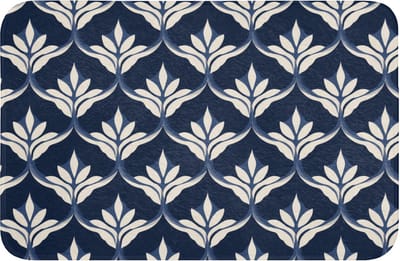 Badmat 60x40 cm - Antislip - Modern - Ontwerp - Blauw - Badmatten voor badkamer - Badkamermat - Douchemat - Badkamer mat