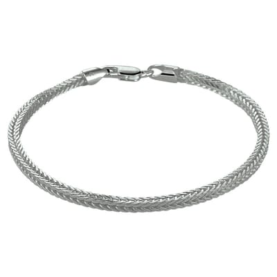 vossestaart 2,5 mm zilver gerhodineerd