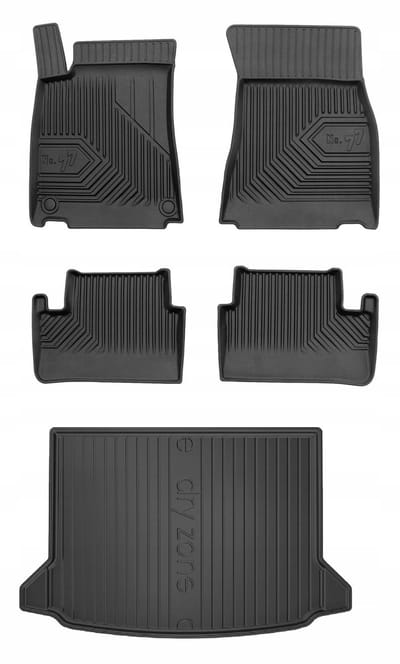 Frogum Voordeelset - Automatenset No.77 + Dry Zone Kofferbakmat - Geschikt voor Mercedes-Benz A-Klasse (W177) Hatchback (vanaf 2018) - Voor modellen met reparatieset - TPE Rubber - Zwart