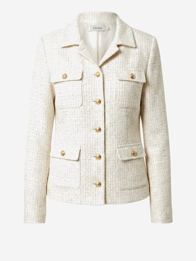 OMBRE Blazer - Regular Fit - Knopen - Effen Gebroken wit S