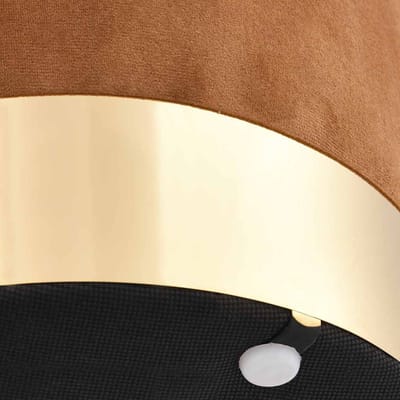vidaXL - Kruk - fluweel - 28 - x - 36 - cm - bruin - en - goudkleurig