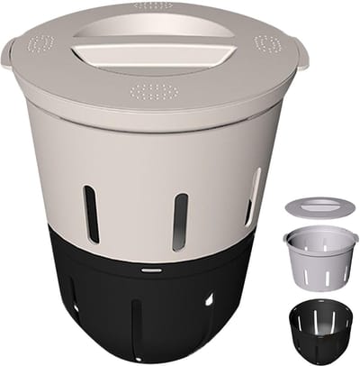 Compostbak Tuin - Bodemverbeteraar - Afval Verwerken - Organische Afbraak - 125 Liter - Zwart