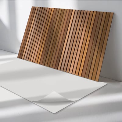 Wallfluent Vinyl Wandpaneel - Planken met verschillende texturen Wandpaneel PVC - 120 cm x 60 cm - Bruin Vinyl Wandpaneel - Set van 1 - Rechthoekig Wandbekleding Vinyl - Texturen Wandpaneel - Zelfklevend Wandpaneel - Wandpaneel Keuken en Badkamer
