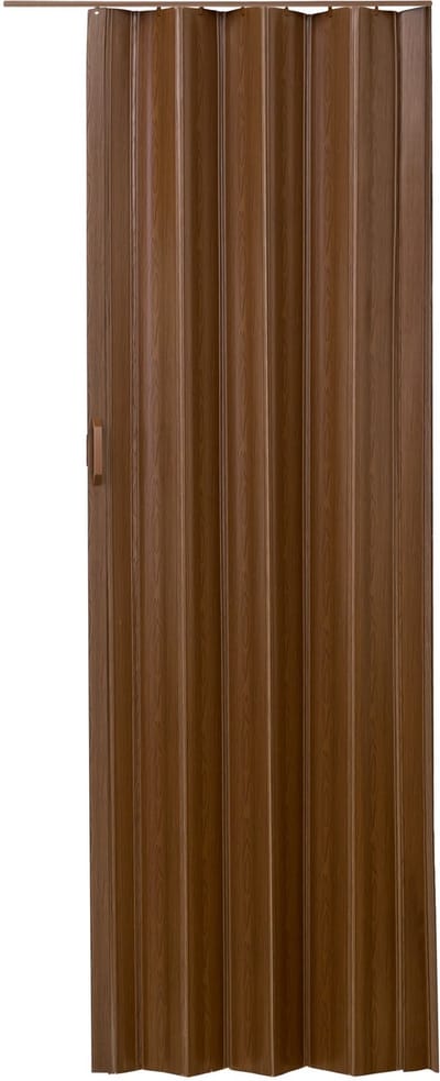tectake® Vouwdeur harmonicadeur - Vouwwand - Met handgreep – Waterbestendig en plaatsbesparend – 80x203 cm – Lengte op maat snijdbaar en met magneetsluiting - Teakkleur