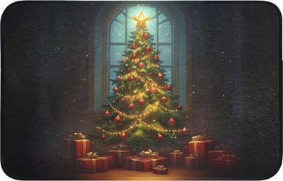 WC mat 80x50 cm - Antislip - Kerstboom - Cadeau - Kerst - Winter - Toiletmat - Vloermat - Douchemat - Toilet tapijt - Toiletmatten