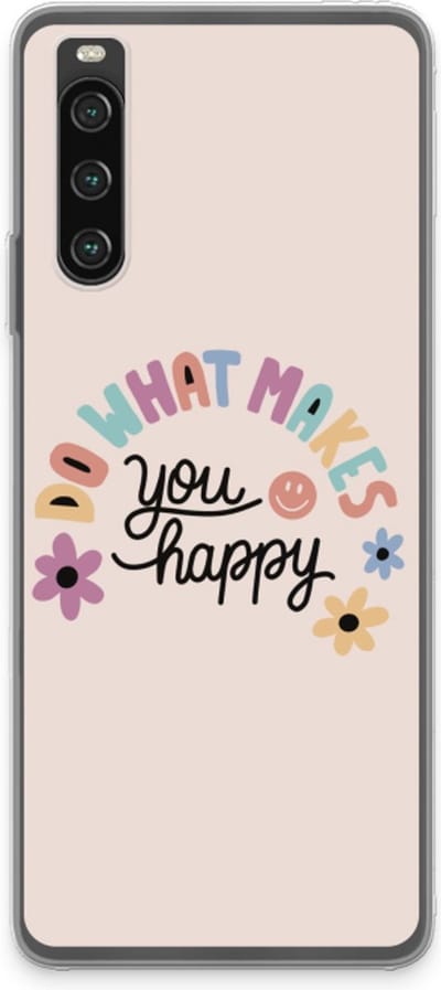 Case Company® - Hoesje geschikt voor Sony Xperia 10 IV hoesje - Happy days - Soft Cover Telefoonhoesje - Bescherming aan alle Kanten en Schermrand