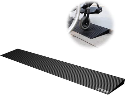 Antislip Rubberen Rolstoeloprijplaat - Drempelhulp voor Deuropeningen en Badkamer