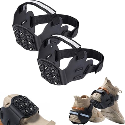 1 paar 41~44 Schoenovertrekken IJsstijgijzers – Sneeuwijzers - antislip sneeuwgrip, 9 outdoor stijgijzers, interactief, robuust, veilig, lichtgewicht, gemakkelijk te dragen, beste winterschoenaccessoire, responsief voor de|Cyslmuk®