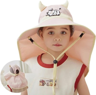Kindermuts Zonnehoed - Kinderpet Vissershoed - Zomerse Bescherming - UV Bescherming SPF 50+ - 3-10 Jaar - Afbeelding Kleur