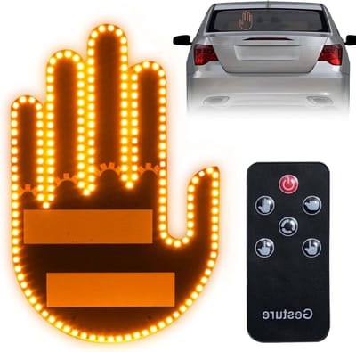 Finger light: duim omlaag - afstandsbediening - grappige led verlichting - interactief voor auto - ShopVlot