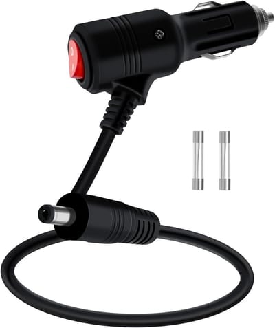 Oplaadkabel voor Auto 12V 24V met 5.5mm x 2.1mm Stekker en Schakelaar, LED Verlichting voor GPS, Camera en LED Strip (1m)