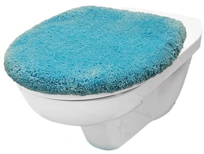 Wc-dekselovertrek van zachte microvezelstof 38x48 cm - Toilet stoelbekleding voor comfort en stijl