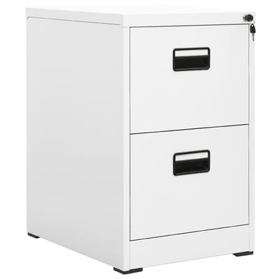 vidaXL - Archiefkast - 46x62x72,5 - cm - staal - wit