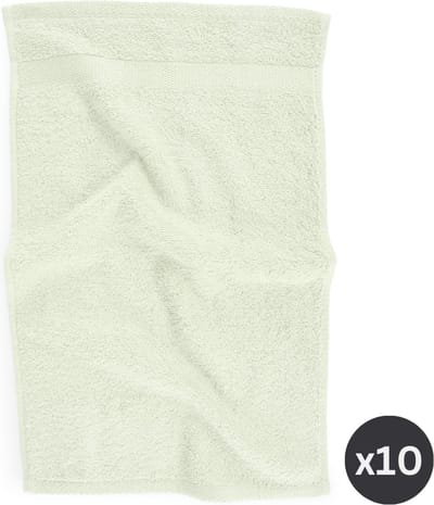 TISECO HOME STUDIO - Gastendoek RIVA - SET/10 - 100% katoen - 450 g/m² - 100% katoen - superzacht en zeer absorberend - 30x50 cm - Munt