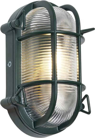 QAZQA noutica - Industriele Wandlamp voor buiten - 1 lichts - D 9 cm - Groen - Industrieel - Buitenverlichting