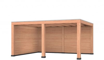 Douglas overkapping, 500 x 400, met achterwand en zijwand, Westwood Modern Basic