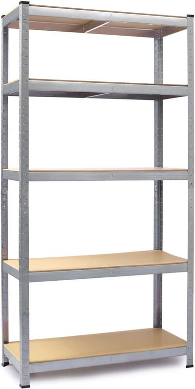 Opbergrek 2-in-1 voor zware lasten, 180 x 70 x 31 cm, 5 planken, maximale belasting 500 kg