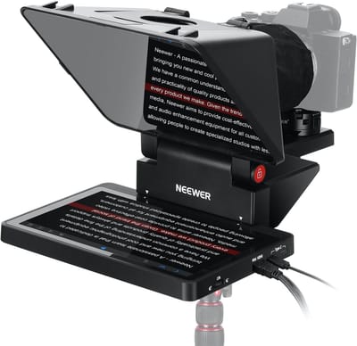 NEEWER X11 2-in-1 Teleprompter 11 Inch met Monitor voor Windows MacOS, Ondersteunt Schermspiegeling, Draagbare Presentatielezer voor Camera Mobiele Telefoon Webcam voor YouTube Twitch Live Streaming Conferentie, X11