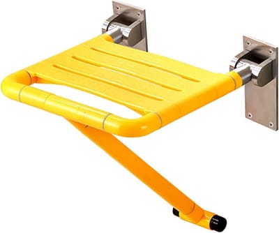 Douchestoel Opvouwbaar - Badkamer Kruk - Veilig Douchen - Wandmontage Stevig - 200 kg Draaglast - Wit
