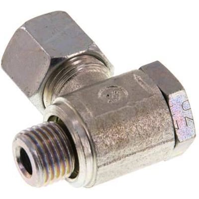 10L & G1/4'' Verzinkt Stalen Swivel Joint Snijringkoppeling Buitendraad 250bar Draaibaar ISO 8434-1