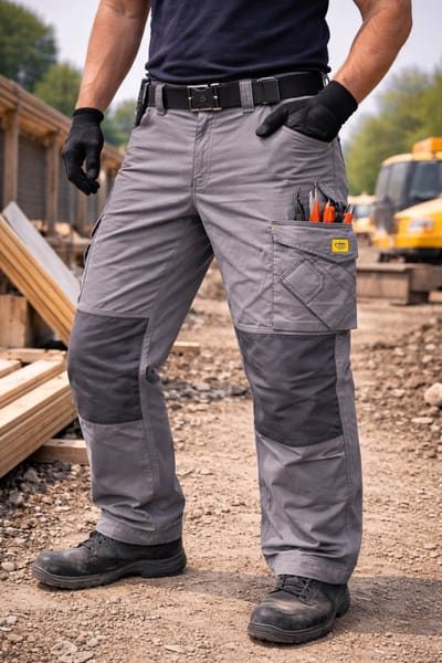 Werkbroek Snickers Workwear Craftsman Rip-Stop – Grijs – Maat 62 (W47 L32) – Professionele Werkbroek met Holsterzakken