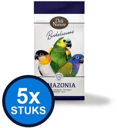 5x Deli Nature - Birdelicious papegaaien amazonia 750gr - Vogelvoer - 750 g