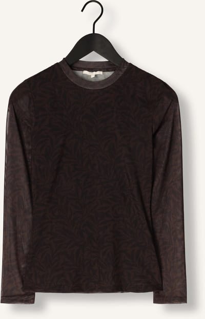 Notre-V Nv-geva Tops & T-shirts Dames - Shirt - Bruin - Maat XS
