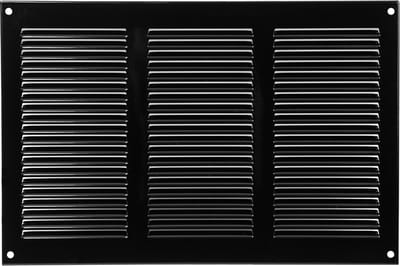 Paneir Airdesigns- metaal-300 X 200 -omgezette rand - opbouw - aanvoer & afvoer  - zwart