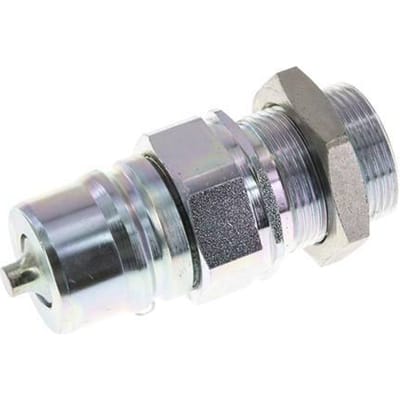 Stalen DN 25 Hydraulische Koppeling Insteeknippel 28 mm L Knelring Schotkoppeling ISO 7241-1 A/8434-1 D 34.3mm