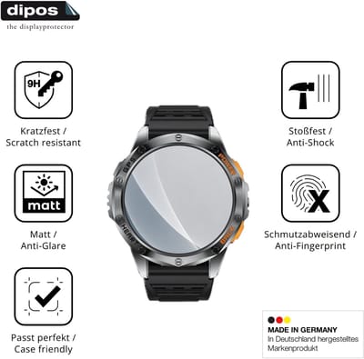 dipos – 2x Matte Pantserfolie geschikt voor LIGE DM1-H | 9H Screenprotector