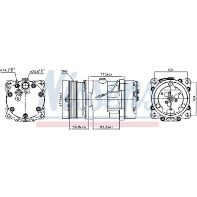 Compressor airconditioning NISSENS 89160