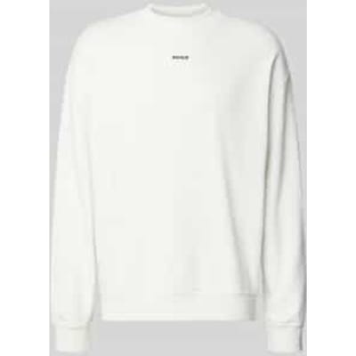 Oversized sweatshirt met labelprint, model 'Dapocrew'