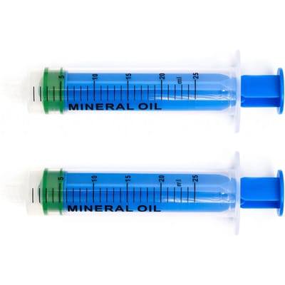 Elvedes Ontluchtingsspuiten voor minerale olie - Geschikt voor hydraulische schijfremmen - 100 ml - Rode olie