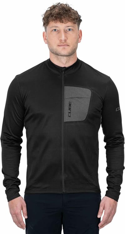 CUBE Fietsshirt ATX JERSEY FULL ZIP L/S BLACK S