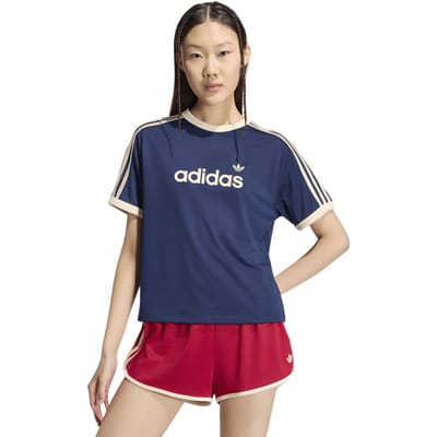 Adidas Lineaer Mesh T-shirt T-shirts Dames - Blauw - Maat M (38-40) - Poly Mesh